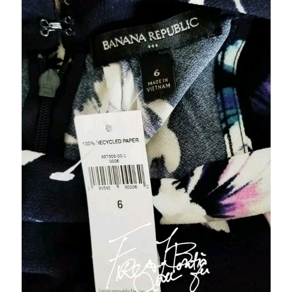 💥NWT💥 BANANA REPUBLIC ORCHID DREAMS DRESS SZ S 6 - Picture 8 of 8